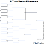 11 Team Double Elimination Bracket Fillable