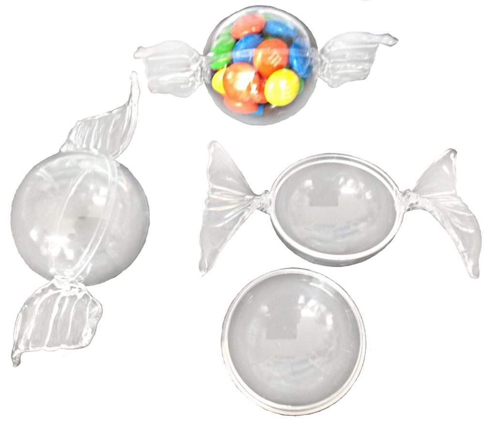 12 Clear Plastic Ball 5 Point Star Fillable Ornament Favor 3