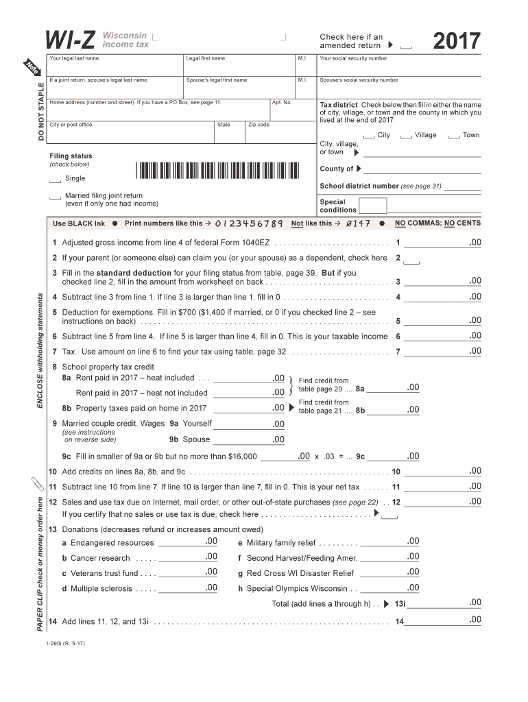 2022 Wi Z Fillable Form