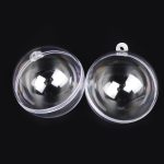 60mm Clear Plastic Acrylic Fillable Ball Ornament