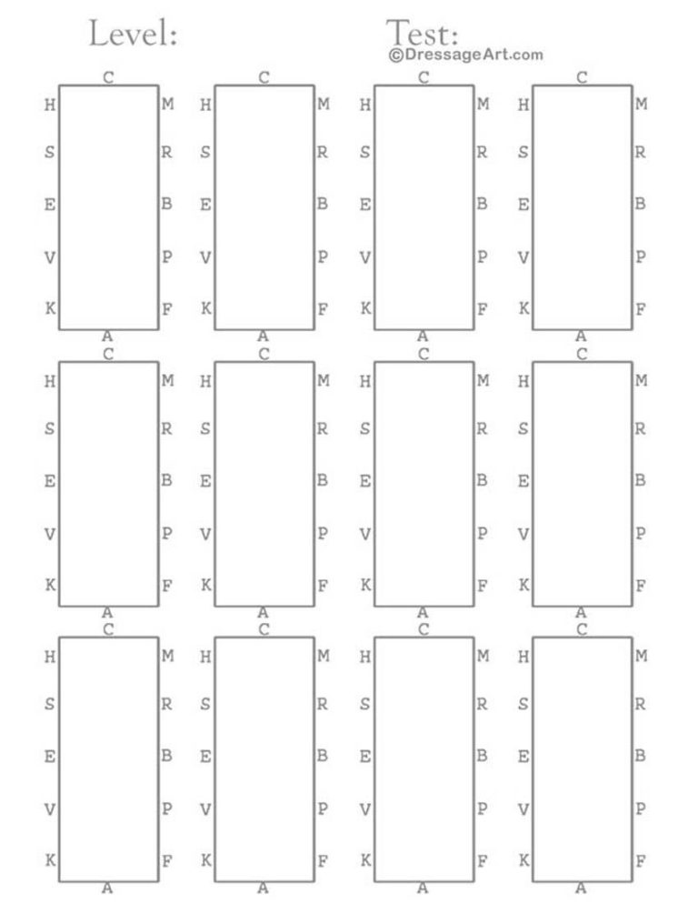 Empty Dressage Test Fillable For Freestyle Fillable Form 2024