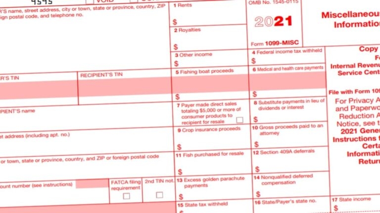 Fillable 1099 Misc Form 2022