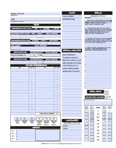 Fillable D&amp;d 3.5 Character Sheet - Fillable Form 2023