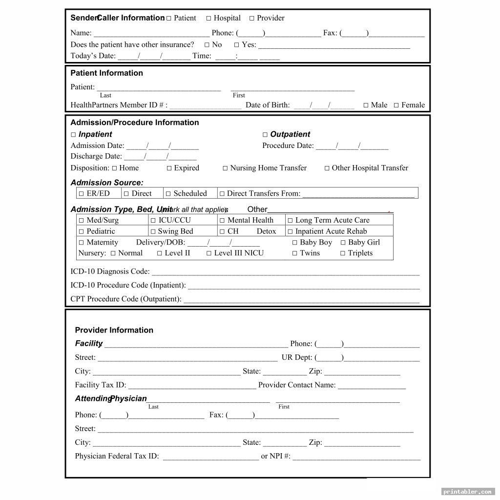 Fillable Doctors Hospital Discharge Lab Work Papers