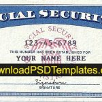 Fillable Editable Fillable Social Security Card Template