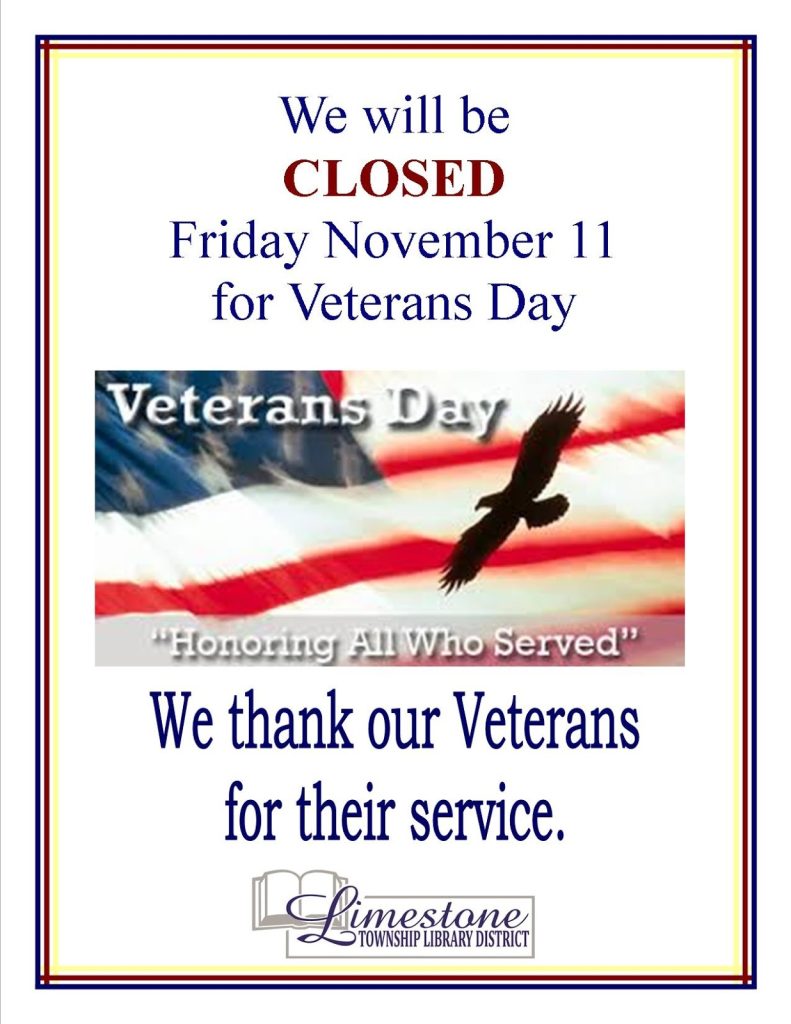 Fillable For Veterans Day Closed Signs