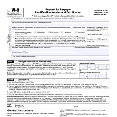 2022 W 9 Form Fillable Online