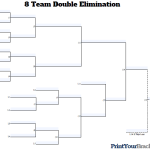 8 Team Double Elimination Bracket Fillable