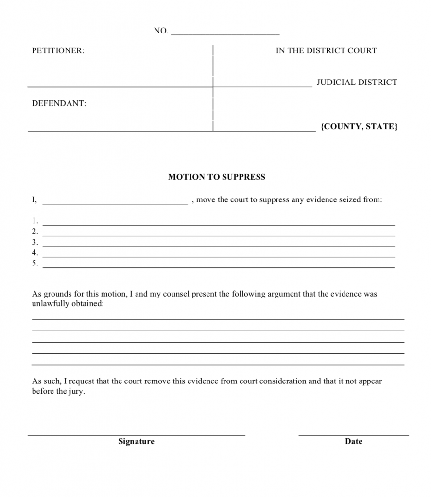 Blank Printable Legal Forms