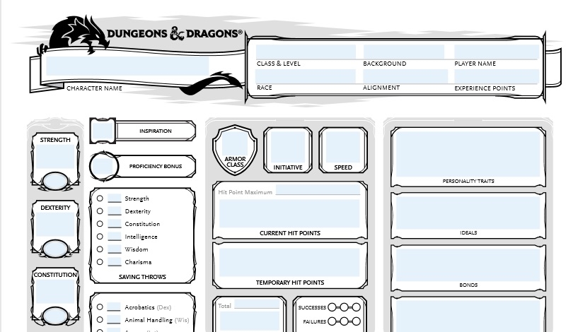 Dragon Age Rpg Character Sheet Fillable PDF