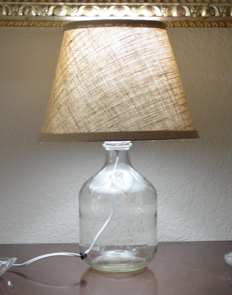 Fillable Clear Glass Table Lamp