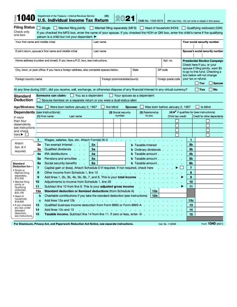 Fillable Tax Forms Schedule A 2022