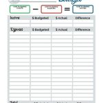 Free Budget Forms To Print Out