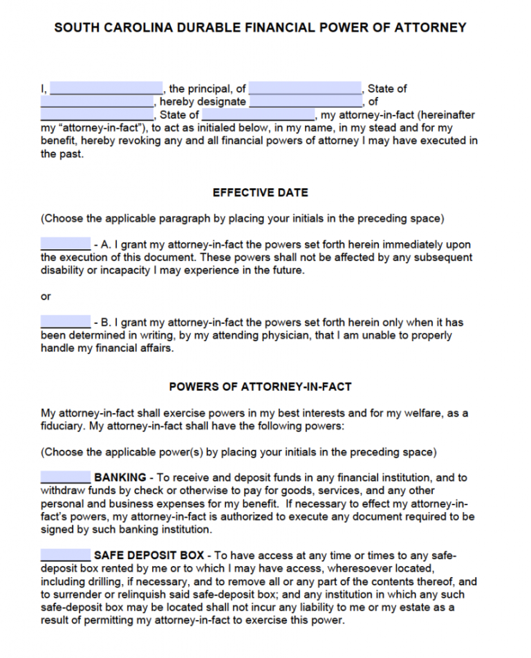 free-printable-durable-power-of-attorney-form-south-carolina-fillable