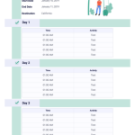 Free Printable Itinerary