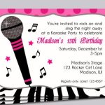 Free Printable Karaoke Party Invitations