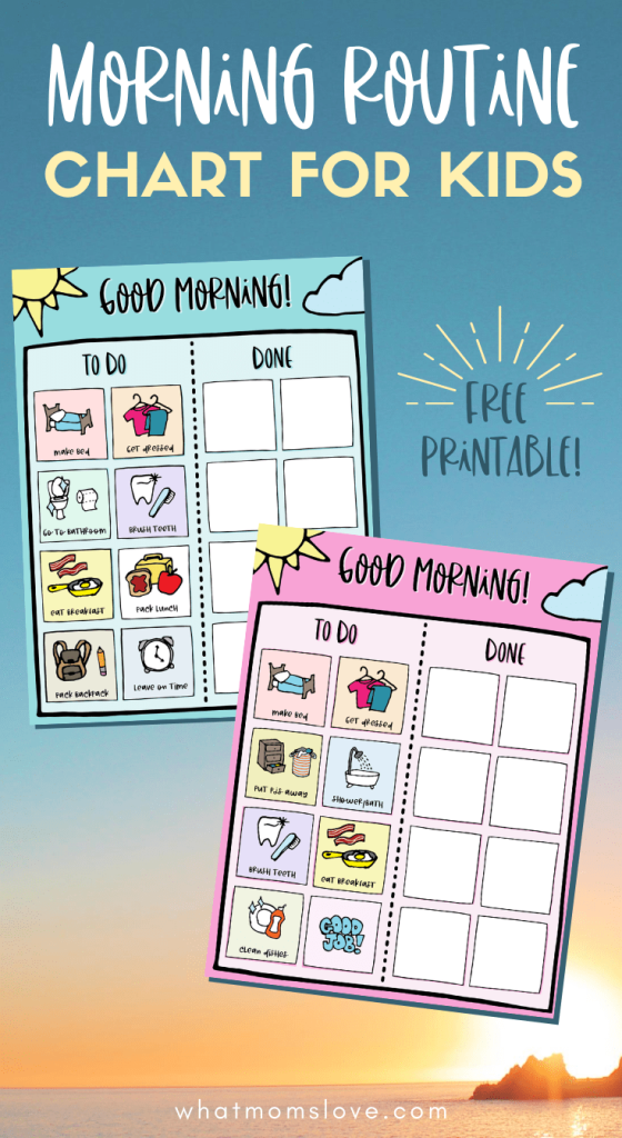 Free Printable Morning Routine Chart