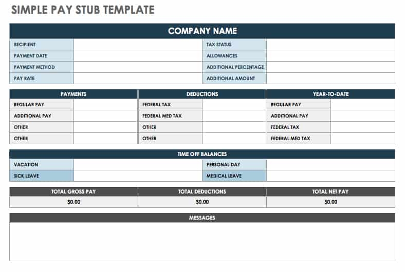 Free Printable Pay Stubs