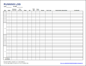 Free Printable Running Log - Fillable Form 2023