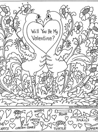 Free Printable Valentine Hidden Pictures