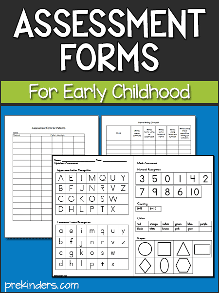 Printable Assessment Forms For Preschoolers