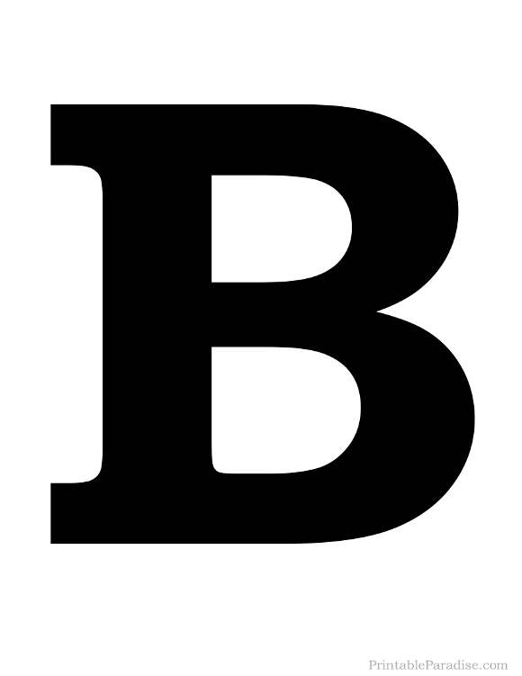 Printable B Letter