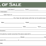 Printable Bill Of Sale For Quad