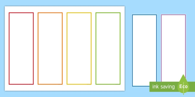 Printable Blank Bookmark Template