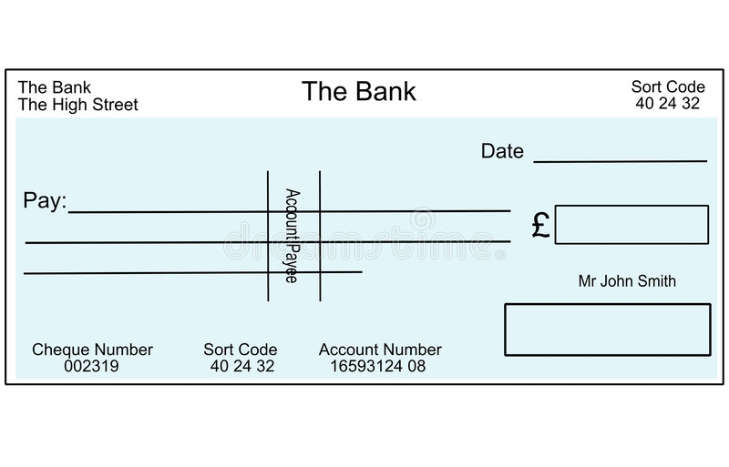 Printable Blank Cheque Template+uk