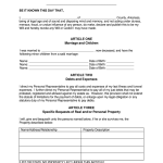 Printable Blank Form For A Will