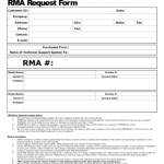 Printable Blank Rma Form