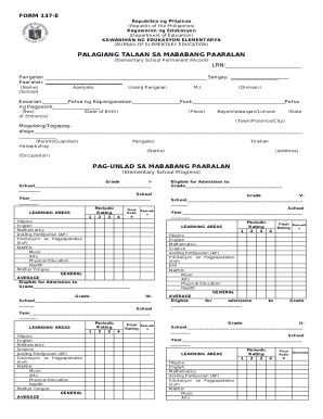 Printable Deped Form 137-e