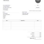 Printable Invoice Template Free Download