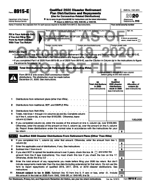 Printable Irs Form 8915-e