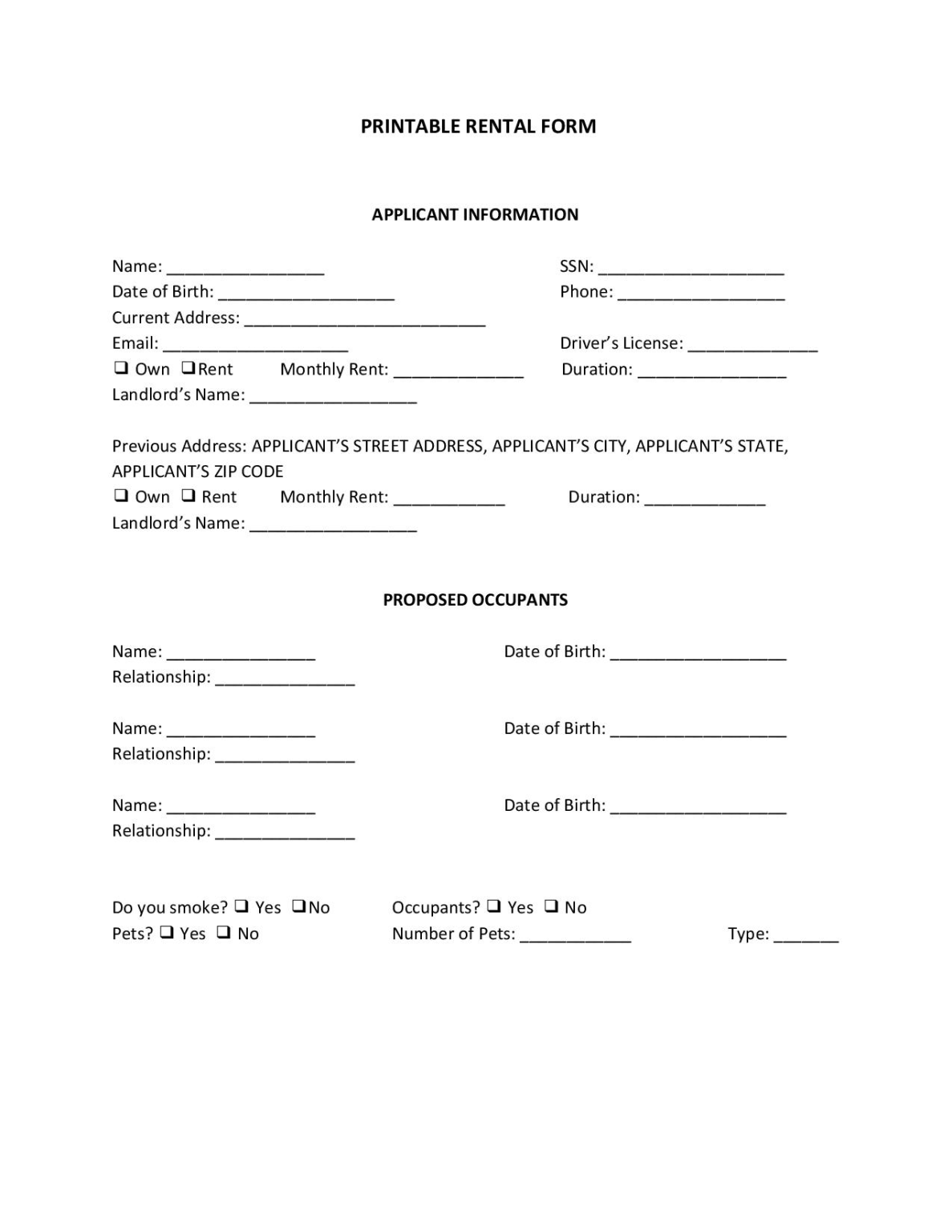 Printable Landlord Forms Fillable Form 2023 4240