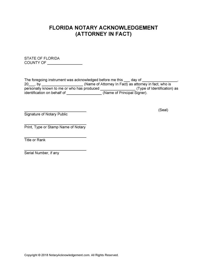 Printable Notary Forms