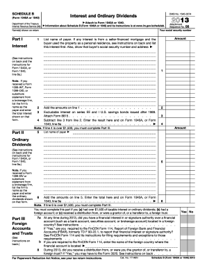 Printable Schedule B Form