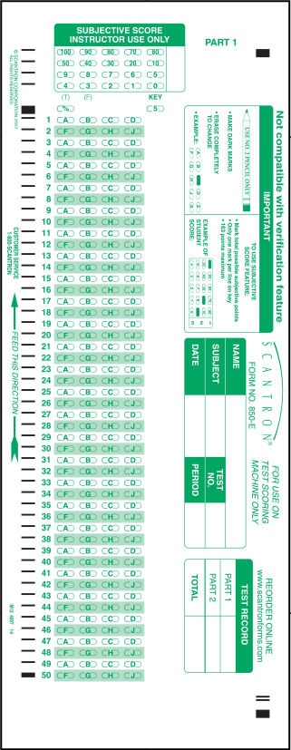 Scantron Forms Printable Free Fillable Form