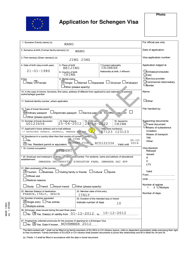 Fillable China Visa Application Form 2023 Fillable Form 2023