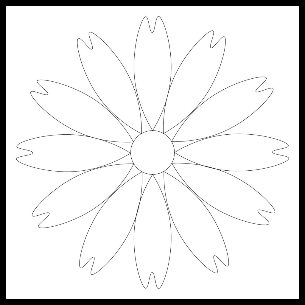 6 Petal Flower Template Free Printable Fillable Form 2023