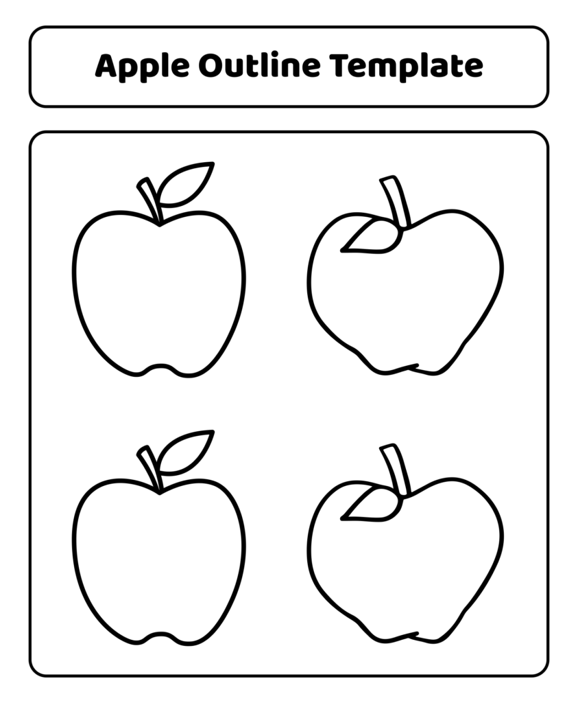 Small Apple Template Printable