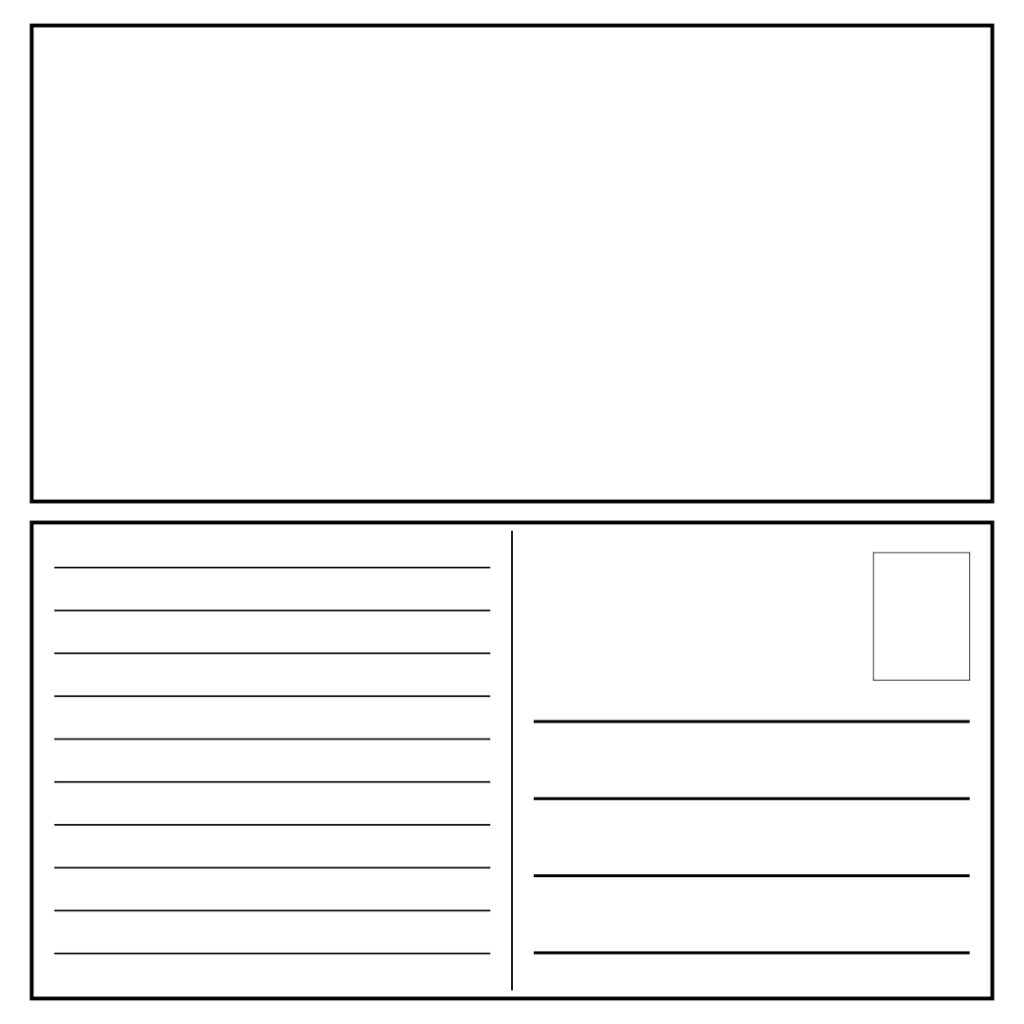 Blank Postcard Template Printable