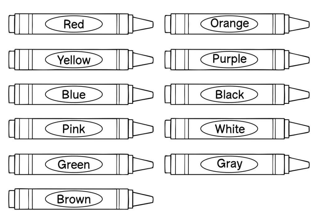 10 Best Crayon Shape Printable Printablee