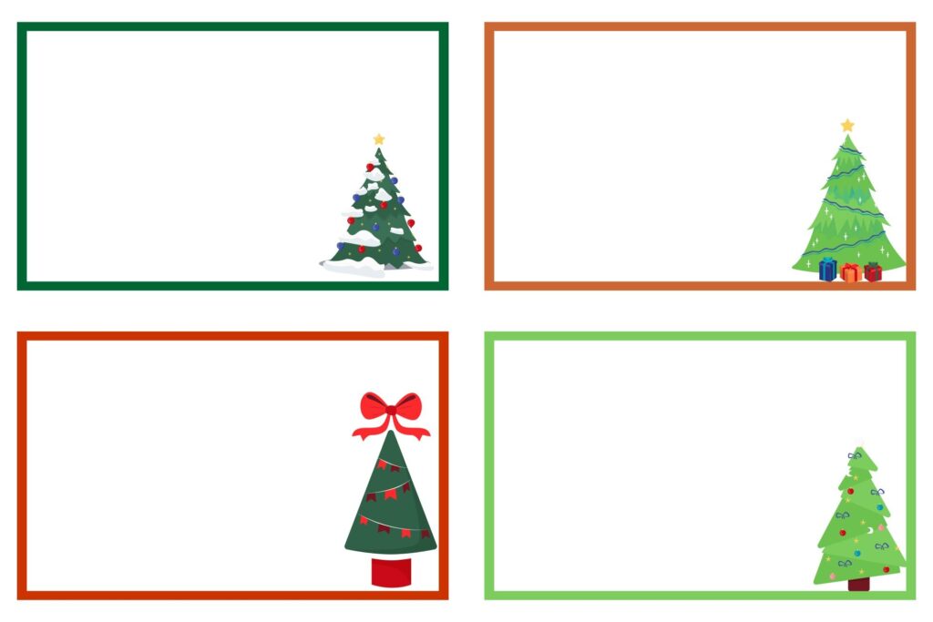 10 Best Free Printable Christmas Label Borders Printablee