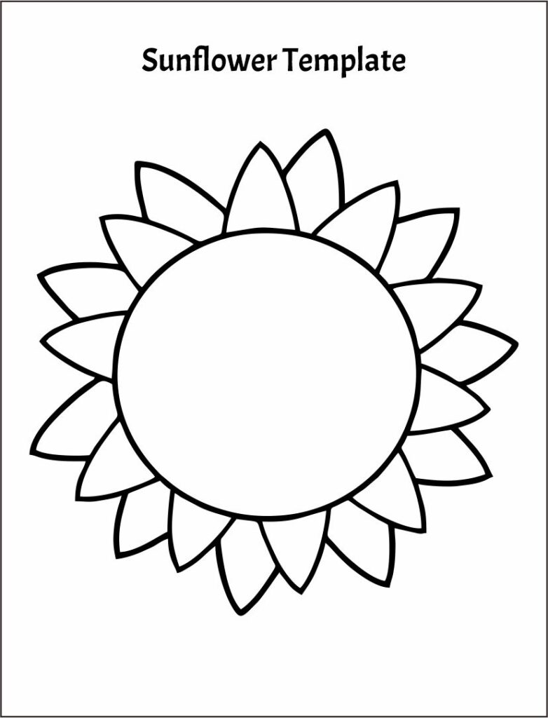 Sunflower Template Printable Free