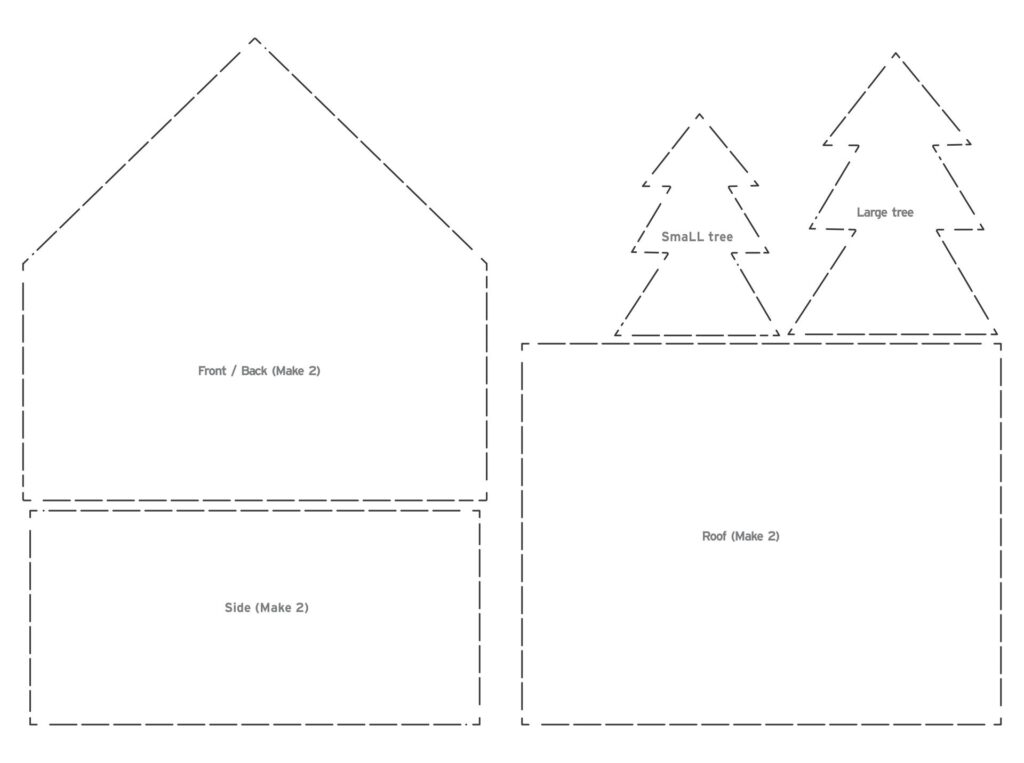 Free Printable Gingerbread House Template