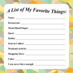 10 Best My Favorite Things Template Printable Favorite Things List My Favorites List Template Journal Writing Prompts