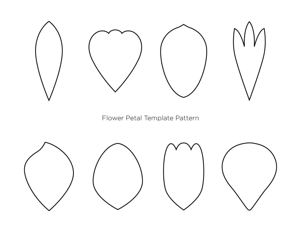 10 Best Paper Flower Petal Template Printable Printablee