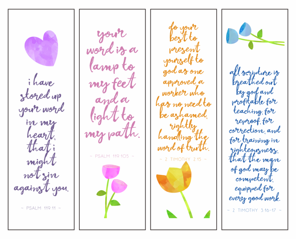 Printable Bible Bookmark Template