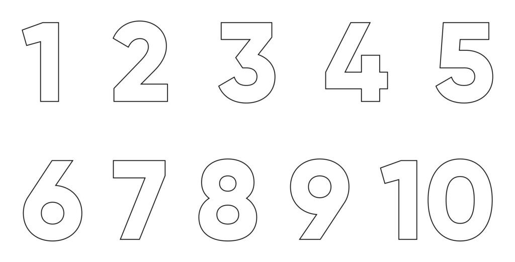 10 Best Printable Block Numbers 1 10 Printablee